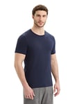 Icebreaker Cool-Lite T-Shirt à Manches Courtes en Coton pour Homme, Bleu Marine de Minuit