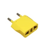 Prises électriques EU,adaptateur secteur de voyage américain,convertisseur de prise,noir et blanc,4.0mm,4.8mm,États-Unis vers UE,Canada,Brésil,1PC - Type 4.0mm yellow