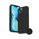 PHONIX Coque pour iPhone 13 en Silicone Liquide Noir Italie – Coque pour iPhone 13 Compatible avec Le Chargement sans Fil MagSafe – Coque pour iPhone 13 Souple Antichoc avec Bords surélevés – AMZCLS1