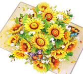 CUTPOPUP Sunflowers Cards - Birthday Cards for Women, Mothers Day Card, Flowers 3D Greeting Card, Anniversary Cards, Valentines Card, Idea Gifts for Her (New Sunflower) US8-FL178UK