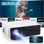 Projecteur 5G Wifi Modèle 2024 Full Hd 1080P, 20000 Lumens Vidéoprojecteur Home Cinema Compatible Avec Smartphone/Clé Tv/Boîte Tv,Gc06- Fr-B01