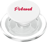 Lettres Word Pologne dans une belle police rouge PopSockets PopGrip pour MagSafe