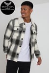 Brave Soul Men Buttoned Lumberjack Heavy Shacket Jacket Brushed Blanket Coat