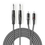 2x6.3mm Ma MO > 2xRCA Ma Grey 5m