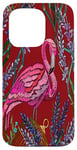 Coque pour iPhone 15 Pro Protective Phone Case with flamingo cage flower design