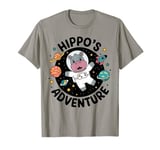 Funny Hippo’s Adventure in Space Cute Astronaut Hippo Lover T-Shirt