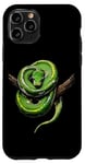 Coque pour iPhone 11 Pro Amoureux Drôles De Python D'arbre Vert, Serpents, Reptiles