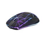 Rii Souris sans Fil 2,4 G - Souris Optique sans Fil avec récepteur USB Nano - 7 LED - pour Windows/Mac/Linux, Office Home - Noir