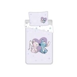 My sweety pop - Parure de lit Enfant - Lilo&Stitch - Stitch et Angel - 2 Pieces - Enfant - Housse de Couette - Réversible - 140 x 200 - Taie d'oreiller - 70 x 90 cm Literie - Coton - Violet - Fille