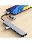 USB C -keskitin USB-keskitin 3.0, VIENON Alumiini 8 in 1 USB-jakaja, 1 X USB 3.0, 3 X USB 2.0 ja 1 X USB C, SD/TF-kortinlukija, 3,5 mm:n audio-aux-portit, yhteensopiva MacBook Pro Airin kanssa ja muita PC/ Kannettavat/tablettilaitteet/Galaxy Phones-5in2-h