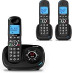 XL595 B Voice Trio, téléphone sans fil répondeur avec 3 combinés, grand écran, audio-boost, fonction blocage d'appels