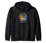 Boombox Old School 80s Music Hip Hop Zip Hoodie