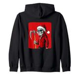 Enter the Xmas with the Grim Reaper and His Scythe Outfit Zip Hoodie