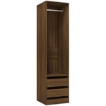 Armoire avec tiroirs, meubles de couloir, penderie Chêne marron 50x50x200cm Bois d'ingénierie CON38279 Maisonchic