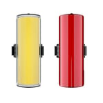KNOG COBBER TWINPACK, Feux de Vélo, éclairage Avant et Arrière, LED 110 & 50 lm, Jaune/Noir et Rouge/Noir