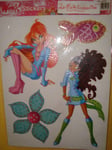 4 STICKERS WINX BLOOM LAYLA POUR DECO FENETRES NEUFS