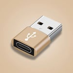 Adaptateur USB USB-C mâle vers Micro USB type-c OTG,convertisseur femelle pour Macbook Samsung S20,connecteur USBC OTG - Type Gold