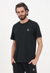 CONVERSE T-Shirt Noir Casual T-Shirt Casual avec Broderie Logo Printemps Estat