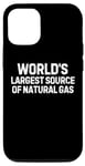 Coque pour iPhone 15 Pro Dire drôle la plus grande source de gaz naturel au monde pour femmes et hommes