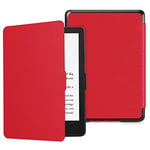 FINTIE Étui pour Kindle Paperwhite 6,8" (11e génération, 2021) et Kindle Paperwhite Signature Edition, Coque Fine et Léger, Housse Fermeture Magnétique Réveil/Veille Automatique, Rouge