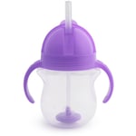 Munchkin Click Lock™ Tip & Sip Kop med sugerør med vægt Purple 6 m+ 207 ml