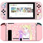 Söt case för Nintendo Switch - Soft Slim Grip Cover Shell för konsol och Joy-con (sailor Moon)