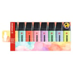 Highlighter - STABILO BOSS ORIGINAL Pastel - Pack of 8 - Assorted Colours Cloudy