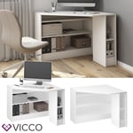 Bureau en angle Bureau Table de bureau Bureau informatique Alvaro blanc Vicco