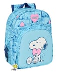 SNOOPY LOVE - Sac à dos scolaire pour enfants d'âge scolaire, confortable et polyvalent, qualité et résistance, 26 x 11 x 34 cm, bleu clair, M, Décontracté