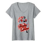 Batman Harley Quinn Airbrush T-Shirt avec Col en V