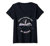 Womens Take a Look It's in a Book: Women & Girls Novel Reader Quote V-Neck T-Shirt