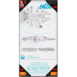 Star Wars Episode VII Glass Poster - Millennium Falcon (50 x 25cm)