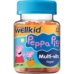 Wellkid Peppa Pig Chewable Gummy Vitamins by Vitabiotics - UK's No. 1 Vitamin Company. Kids Multivitamin formula with Vitamin A B C D and E - Strawberry