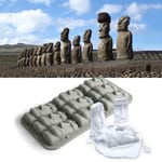 Easter Island Moai Stone Statues Ice Tray Cubes Diy Mould Pu