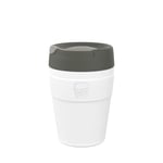 KeepCup Traveller Reusable Travel Mug - Vacuum Insulated Cup with Leakproof Sipper Lid - 12oz (340ml) - Qahwa