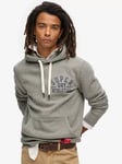 Superdry Track & Field Hoodie, Light Grey True Grit