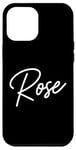 Coque pour iPhone 12 Pro Max Rose Nom Femme Mignon Fille Élégante Femme Amour Manuscrite