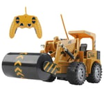 XIAOKEKE Remote Control RC Construction Bulldozer Toy Tractor Truck Front Loader Excavator Vehicle 5 Channel Full Functional Radio Controlled Toys Digger for Kids Boys Ages 3+ Lights,A