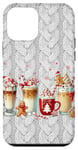 Coque pour iPhone 12 mini Tasse de Noël mignonne en forme de cacao chaud pour café, sucre d'orge, coquette de Noël