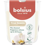 Bolsius True Scents - Vanille - Ivoire - Lot de 6 Bougies Parfumées - 8 x 7 cm - Durée de combustion: 25 heures - Avec extraits naturels - Cire végétale naturelle - Sans huile de palme