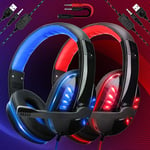 PS4 Gaming Headset Hörlurar Blue