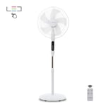 Climatik 16-Inch Pedestal Fan with Remote Control and LED Touchscreen Display UK