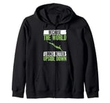 Because the World looks better upside down Bungee Jumping Zip Hoodie