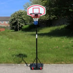 Free Standing Basketball Net Hoop Backboard Adjustable Stand Set Wheels Portable