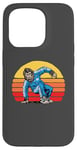 Coque pour iPhone 15 Pro Break Dancing Sasquatch B-Boy Bigfoot Dancer 80s Sunset