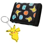 Pokémon Coffret Portefeuille Enfant et Porte Clé Pikachu