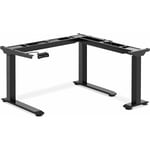 Bureau d'angle assis-debout (piètement) - hauteur : 60 - 125 cm - largeur : 110 - 190 cm (gauche) / 90 - 150 cm (droite) - angle : 90° - 150 kg