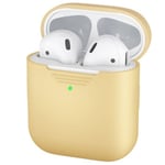 KeyBudz AirPods (1/2) Skal PodSkinz Skyddande silikonskal Pastellgul