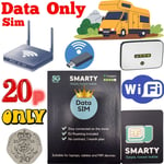 20P ONLY Smarty sim UNLIMITED DATA ONLY SIM Smarty mobile WIFI ROUTER HOTSPOT UK