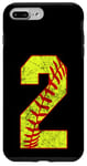 Coque pour iPhone 7 Plus/8 Plus Softball #2 Fast Pitch Love Softball Joueur préféré de la maman